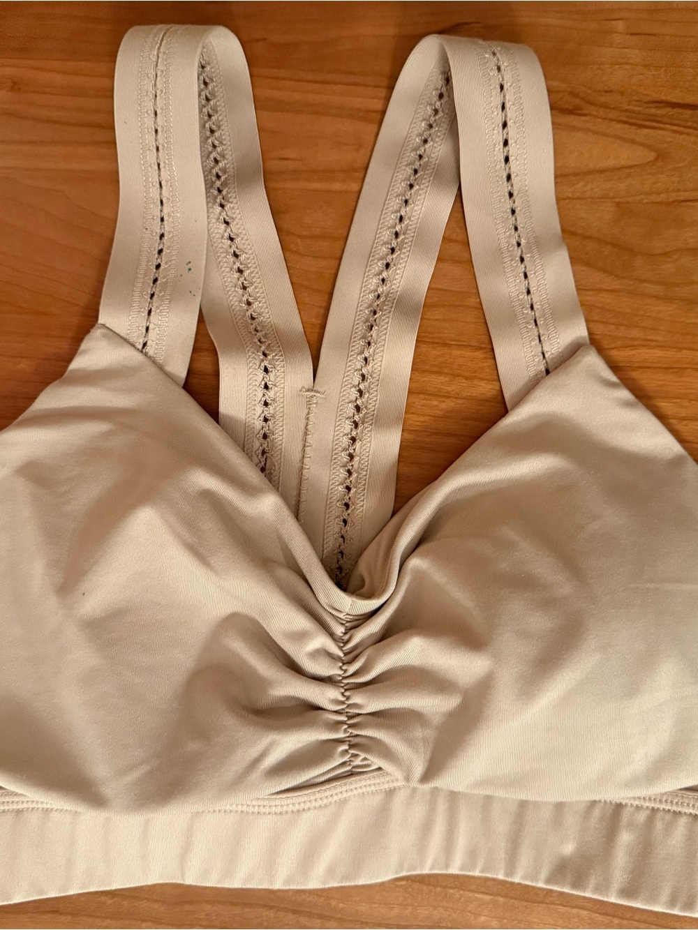 Handful, Small, Light Beige, Y-Back Sports Bra